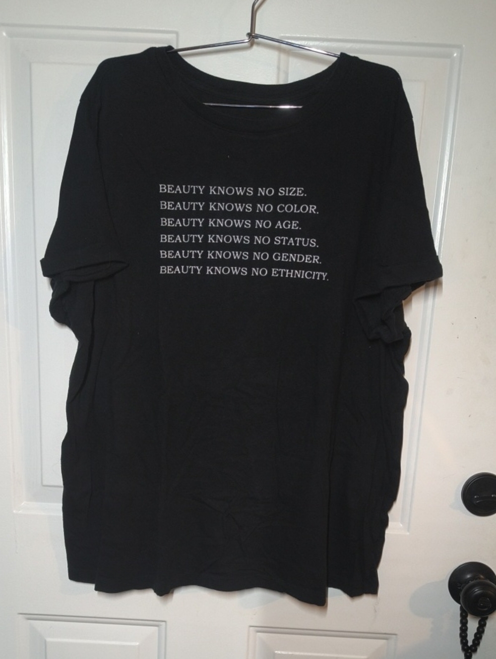 Ava & Viv Black Short Sleeve Tee with White Text